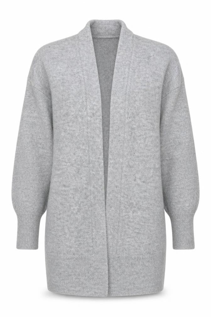 H&M Women Grey Long Sleeve Open Knit Cardigan XS