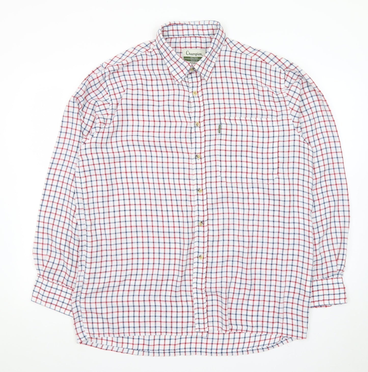 Champion Men's Multicoloured Check Classic Fit Button-Up Shirt L