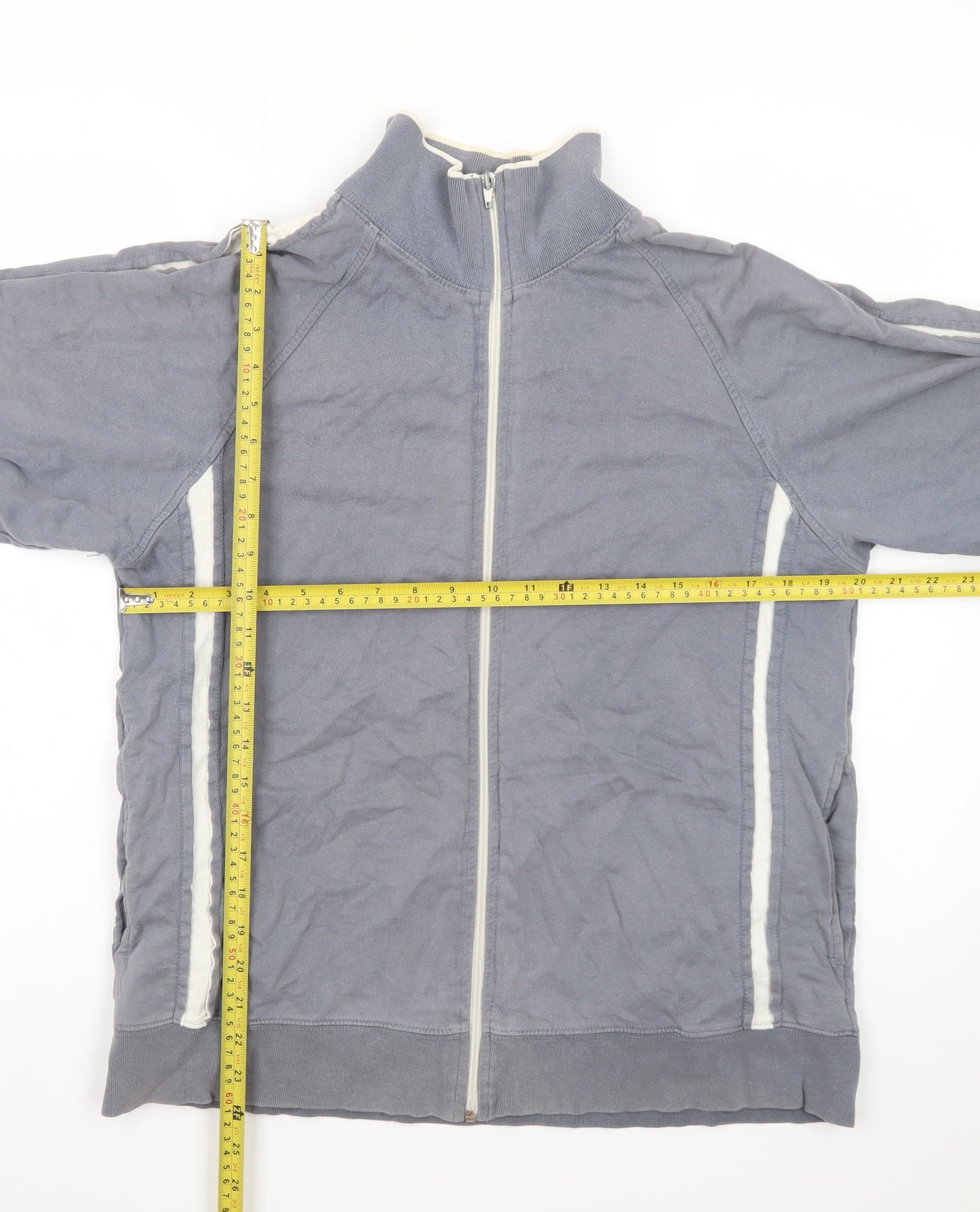 Petroleum Forward Men's Grey Full Zip Cotton Jacket Size M