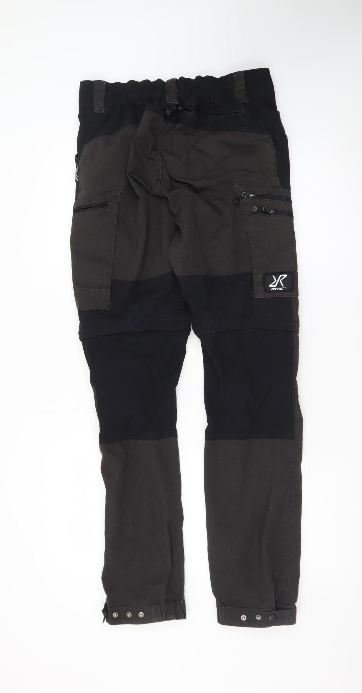 RevolutionRace Men’s Black Cargo Convertible Trousers Size S GPX Zip-Off
