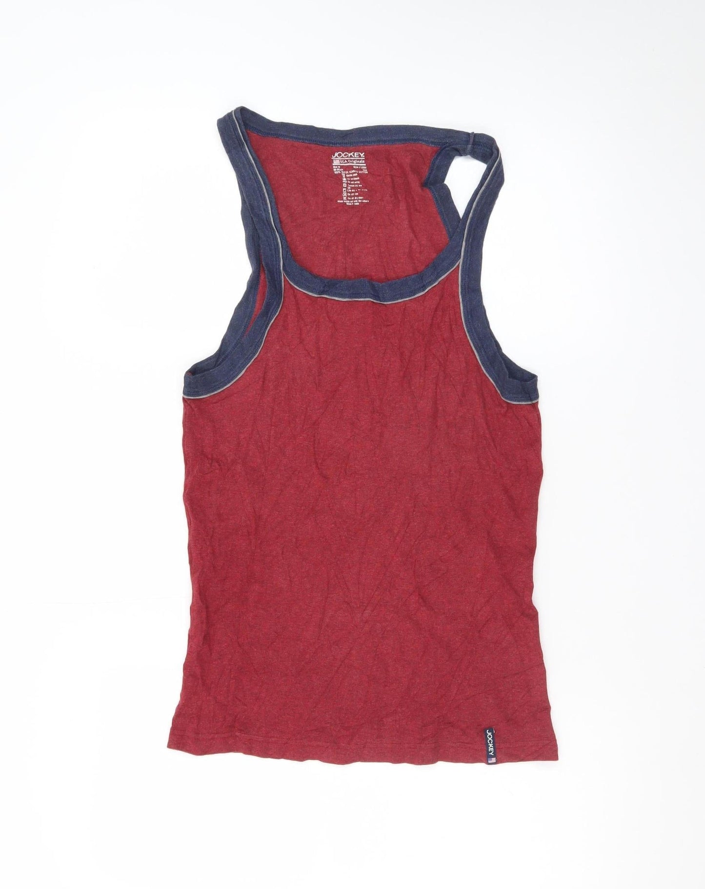 Jockey Men's Red USA Originals Sleeveless Cotton Vest M