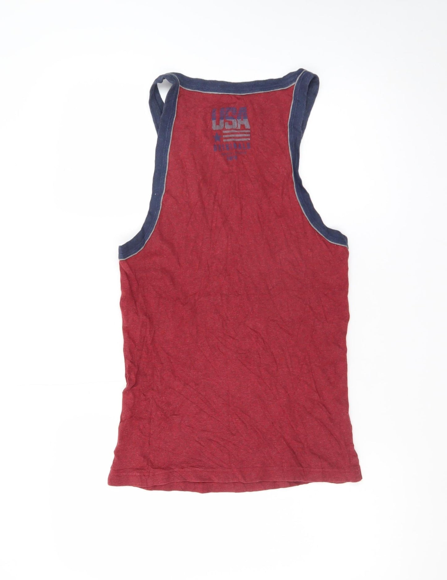Jockey Men's Red USA Originals Sleeveless Cotton Vest M