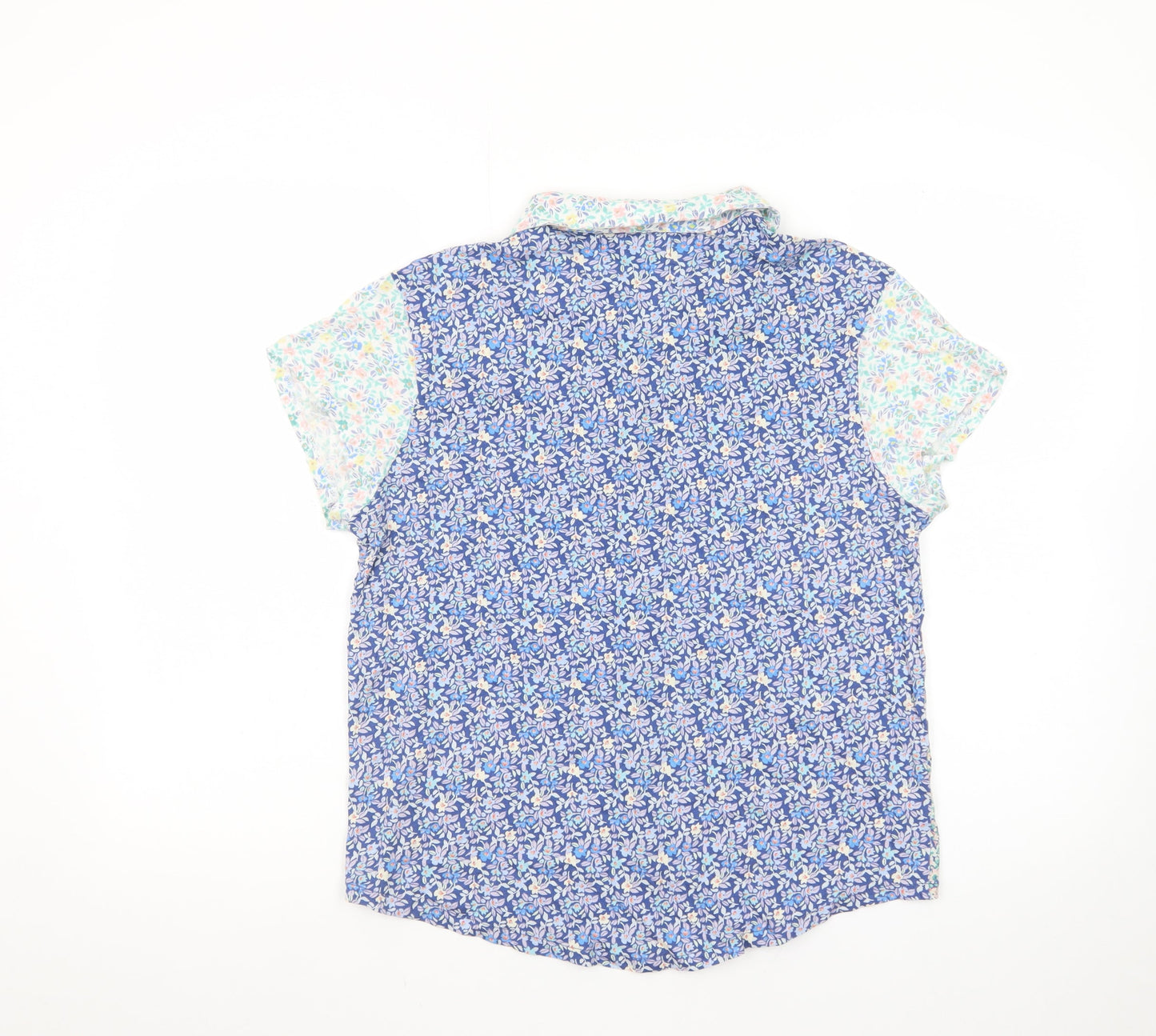 Women'secret Women's Multicoloured Floral Cotton Button-Up Shirt S