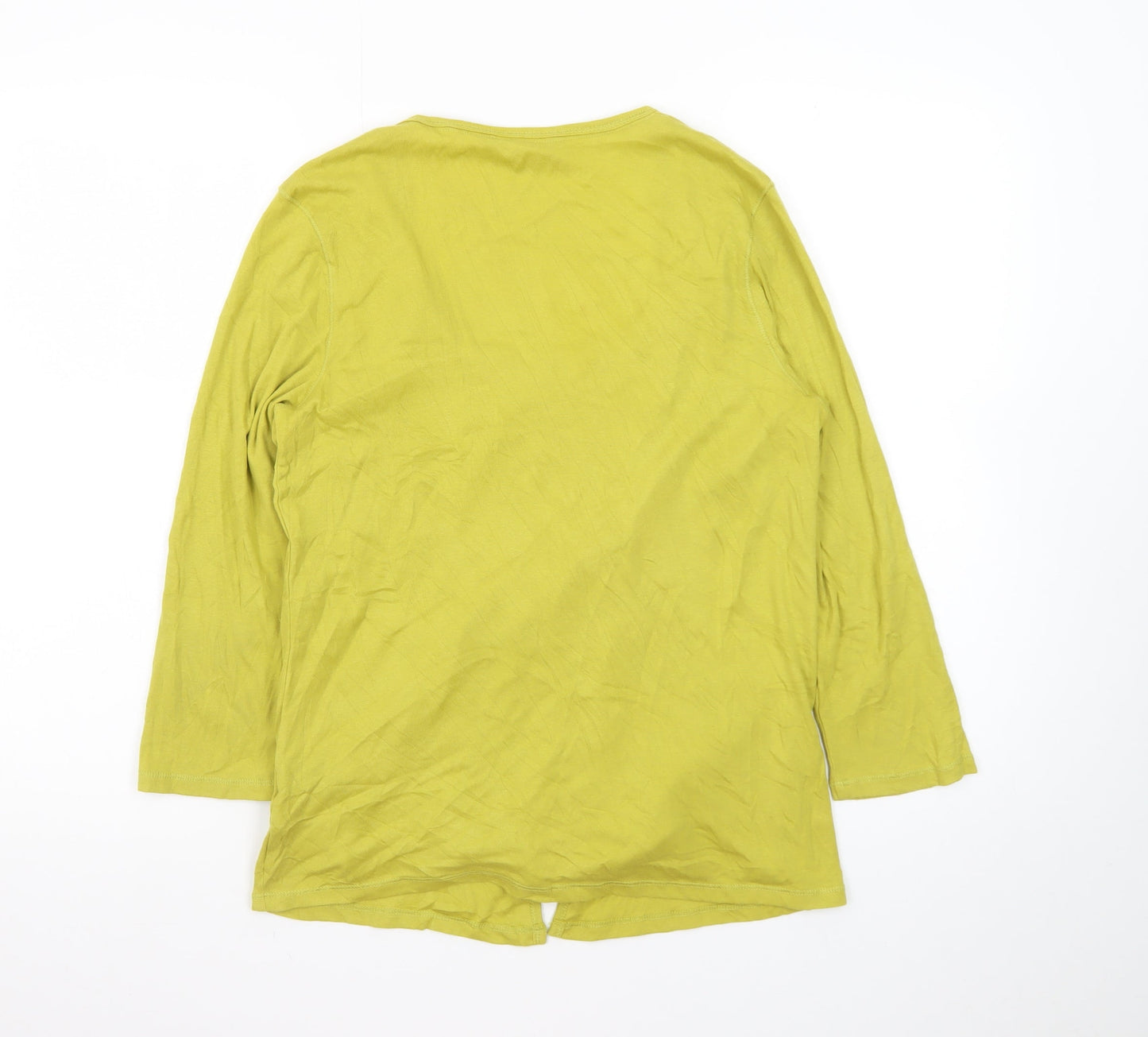 Debenhams Women’s Green Wrap Blouse Size 12 Cotton Elastane