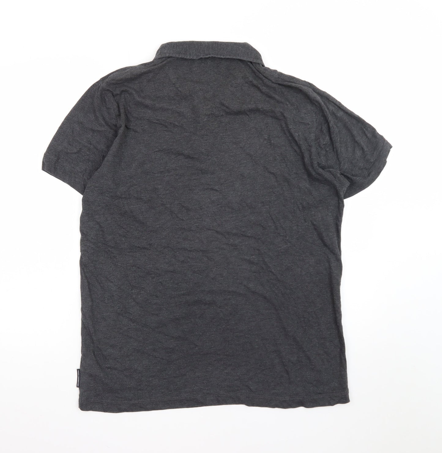 French Connection Men's Grey Cotton Polo Shirt Size L