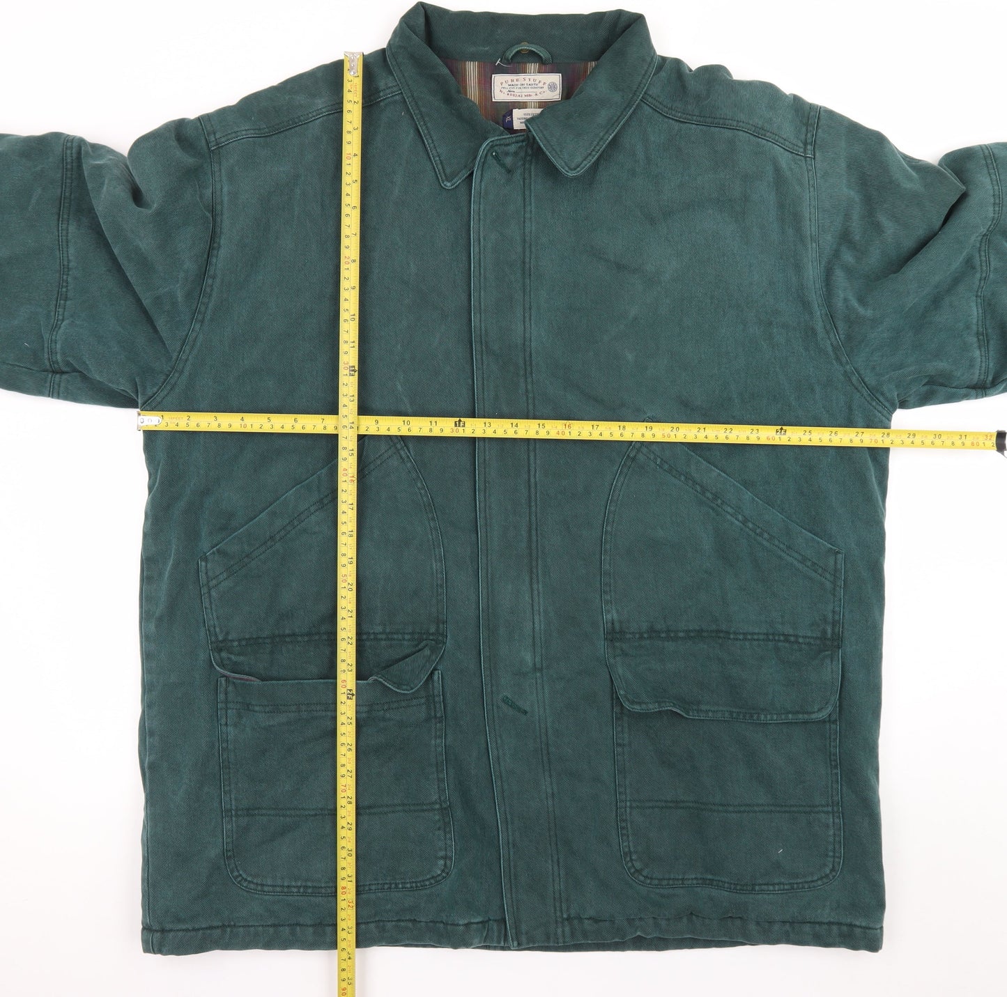 Pure Stuff Men's Green Cotton Lined Work Jacket XL