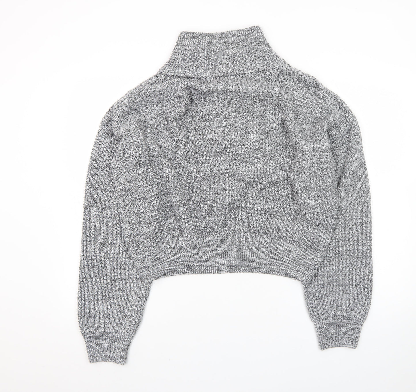 Urban Outfitters Men’s Grey 1/2 Zip High Neck Chunky Knit Jumper M