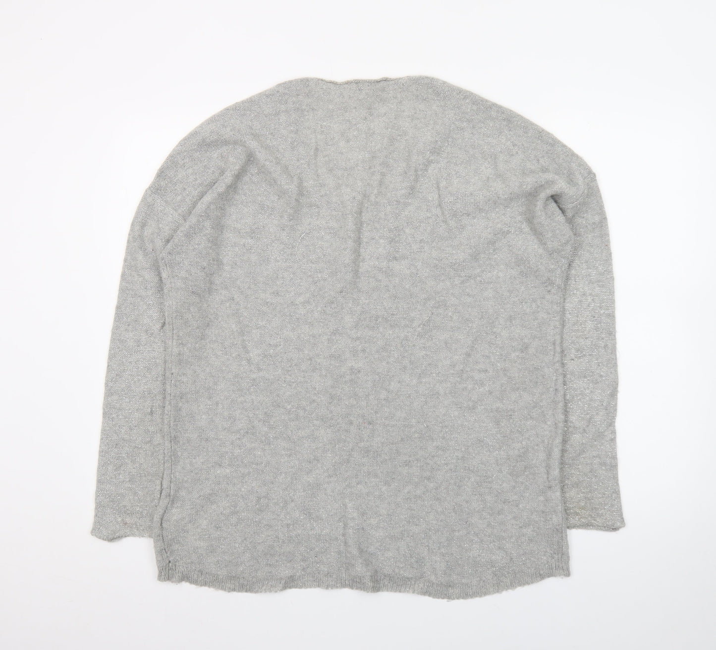 Gap Women’s Grey V-Neck Long Sleeve Knit Pullover Jumper Size L