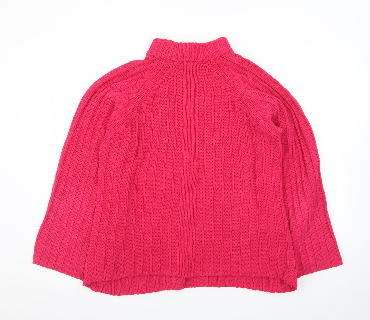 Saint Tropez Women’s Pink Mock Neck Knit Jumper Size M