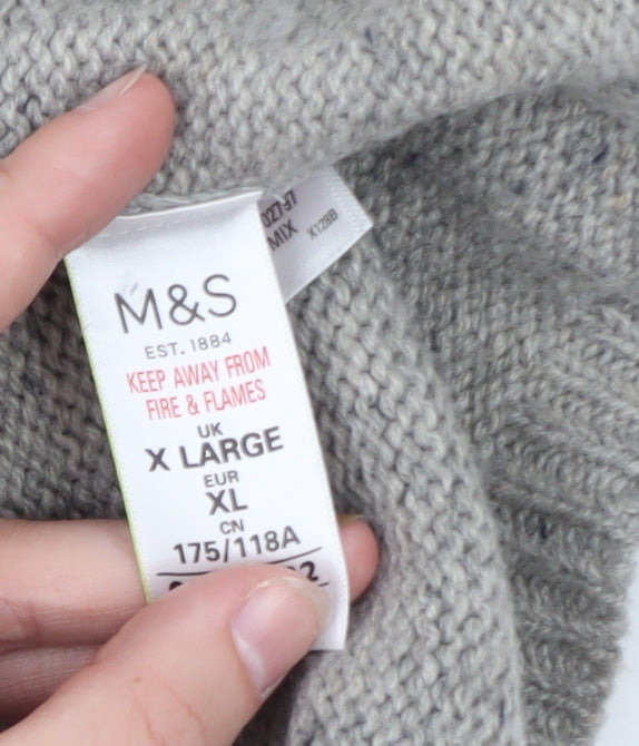 Marks and Spencer Women’s Grey Fair Isle Knit Jumper XL