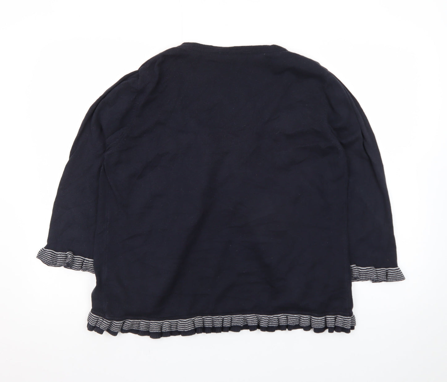Marks and Spencer Per Una Women's Black Size 16 Ruffle Cardigan
