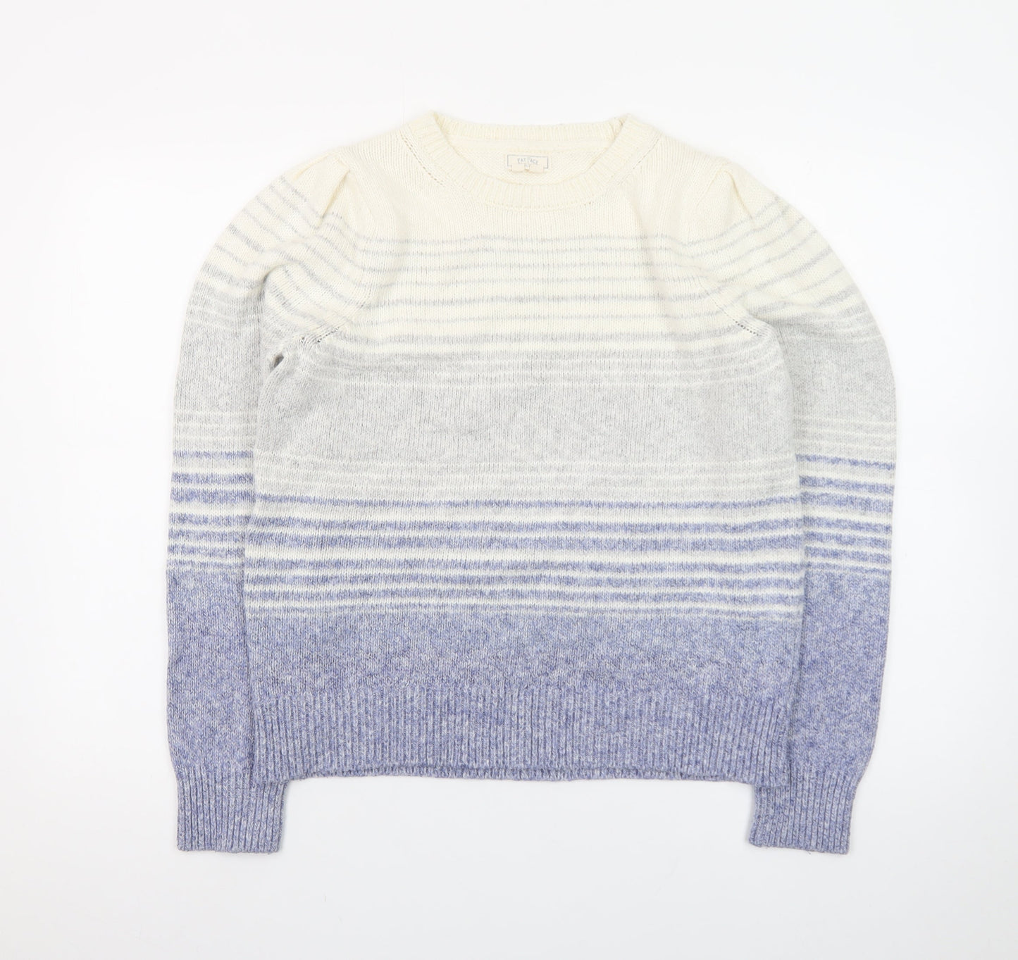 Fat Face Women’s Multicoloured Wool Blend Striped Jumper UK 12