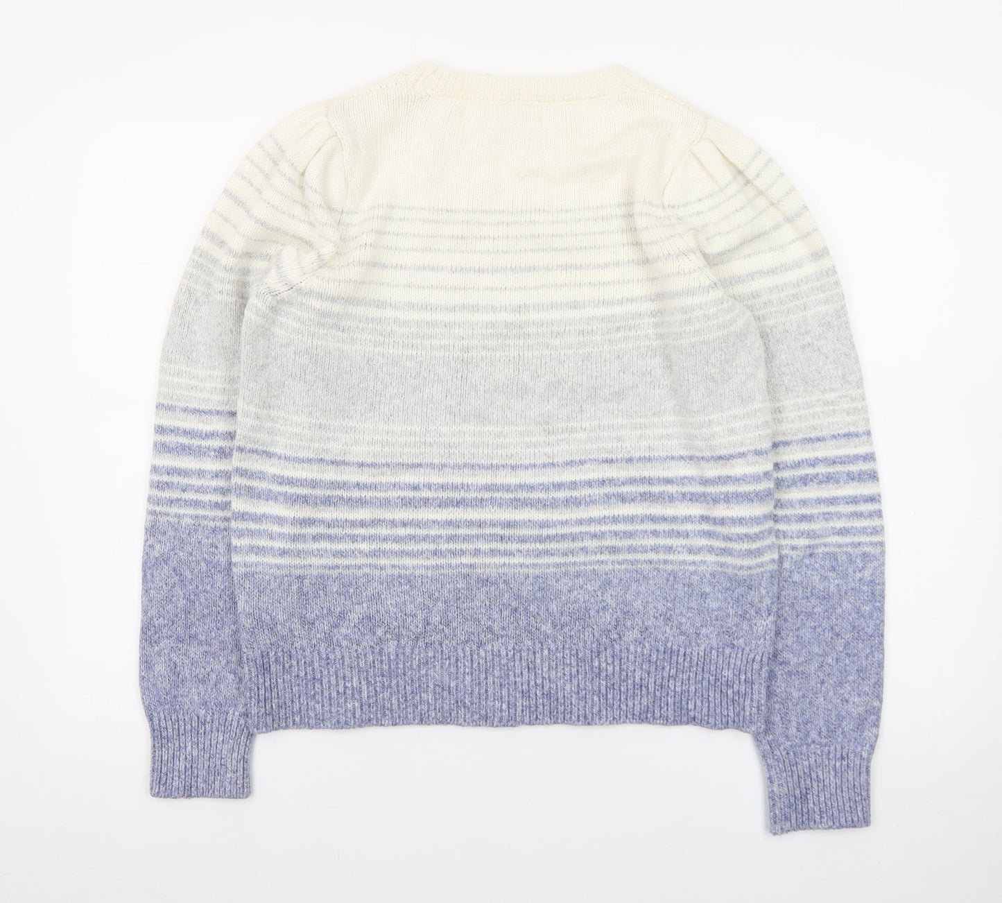 Fat Face Women’s Multicoloured Wool Blend Striped Jumper UK 12