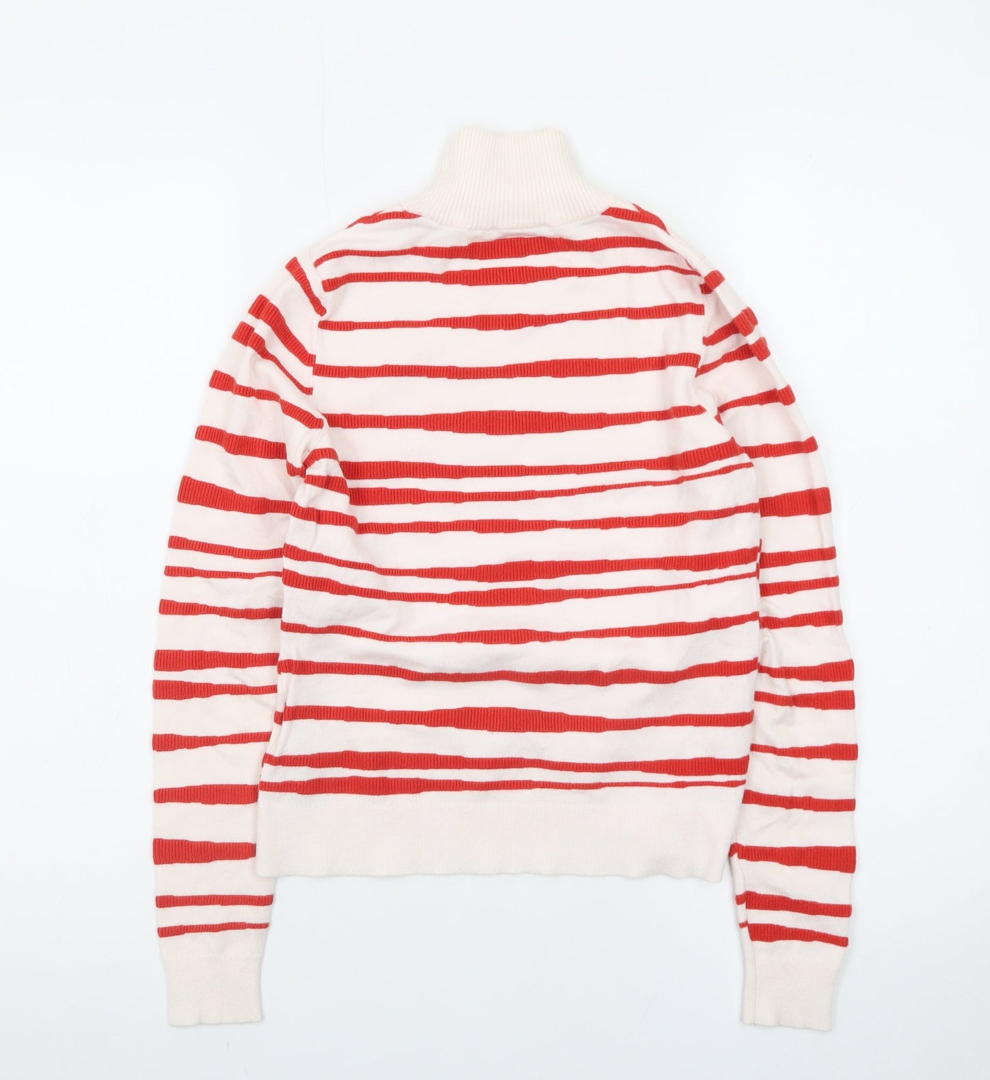 Esprit Womens Red Striped Roll Neck Jumper XS