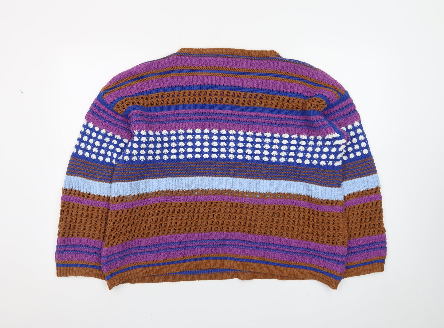 La Fée Maraboutée Women's Multicoloured Knitted Pullover Jumper L