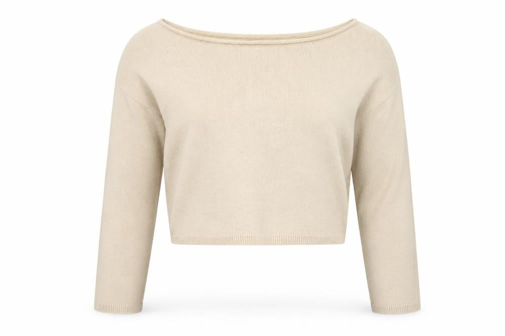 Nasty Gal Women’s Beige Boat Neck Relaxed Knit Pullover Jumper Size L