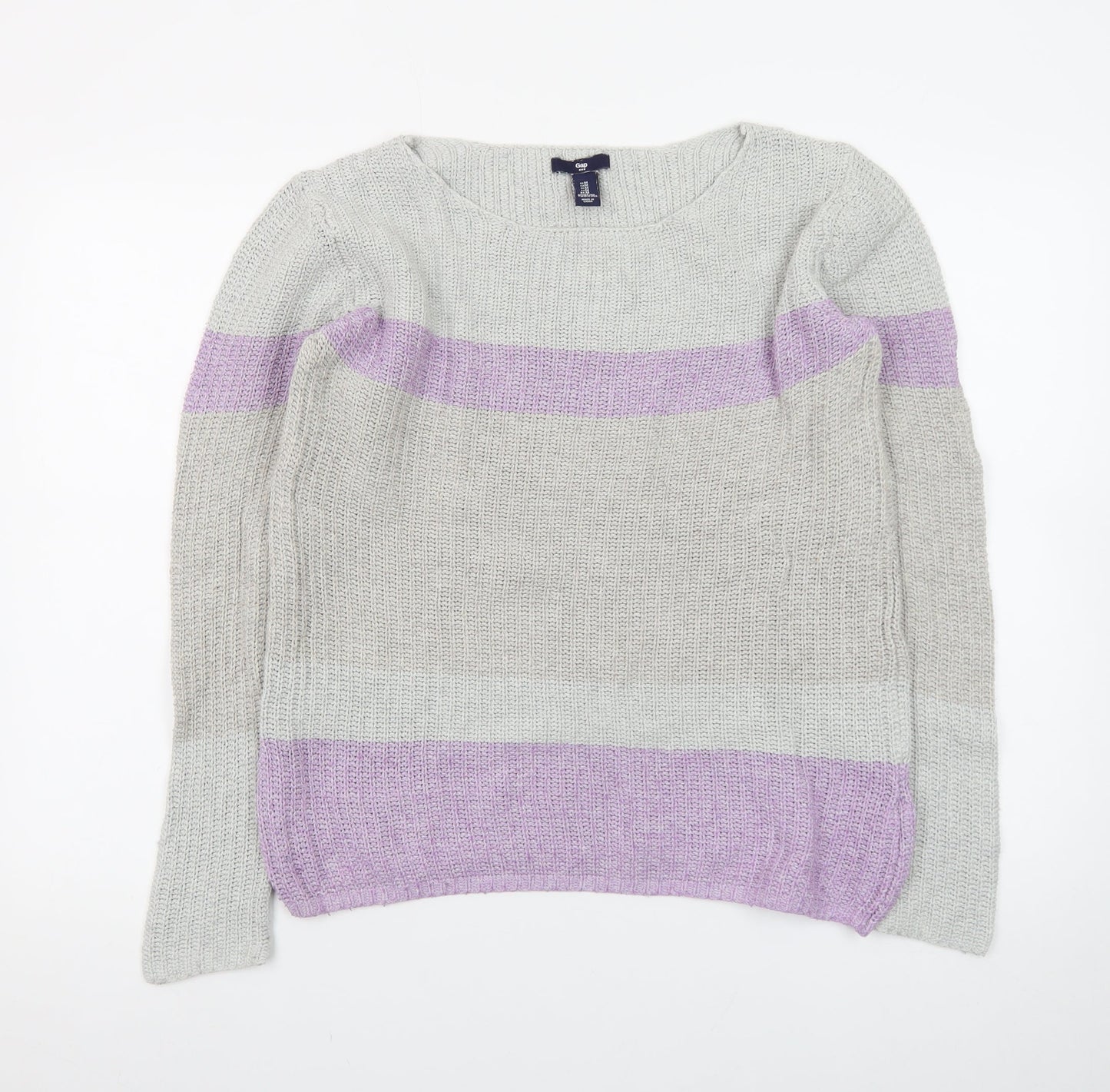 Gap Women's Multicoloured Striped Knit Pullover Jumper Size M
