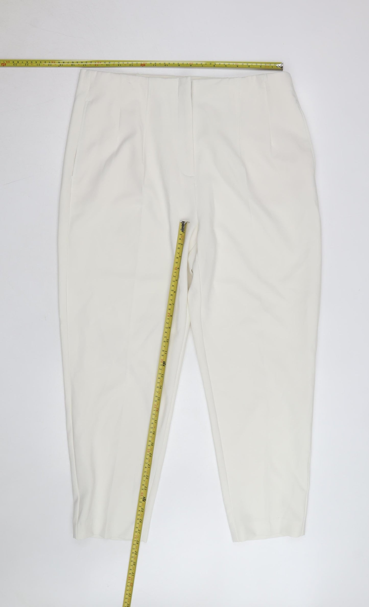 Marks and Spencer Women’s Ivory Tapered Dress Pants Size 18 Long