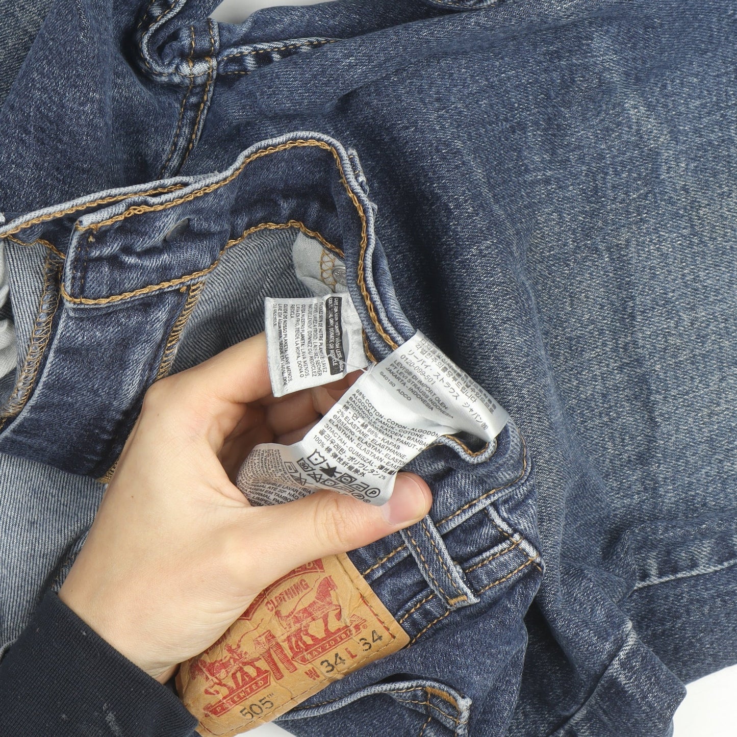 Levi's Men's Blue 505 Regular Fit Straight Denim Jeans W34 L34
