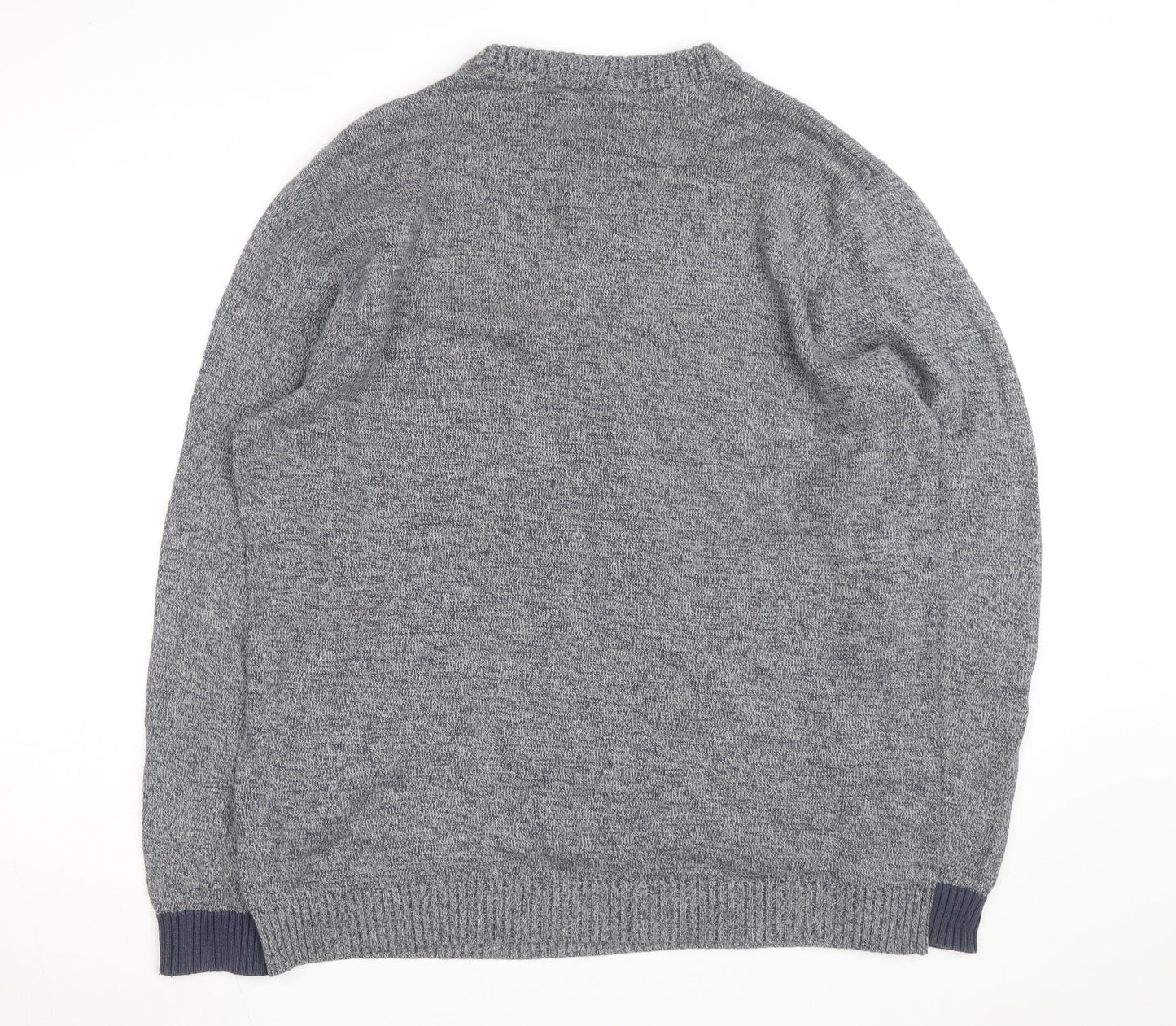 Jack & Jones Mens Grey 2XL Knit Pullover Jumper with Pocket