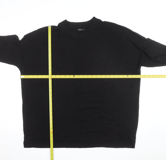 Next Men's Black XL Crew Neck Cotton Knit Pullover Jumper