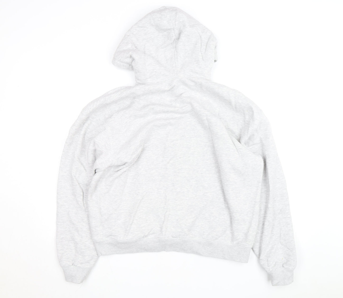 Weekday Men's Grey Pullover Hoodie Size M Fleece Cotton Blend