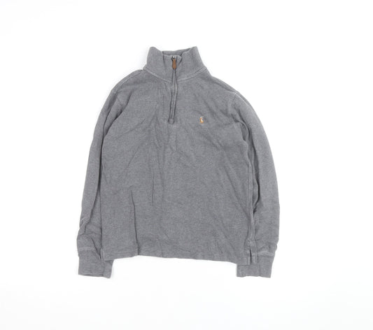 Ralph Lauren Boys Grey 1/4 Zip Fleece Jumper M 10-12 Years
