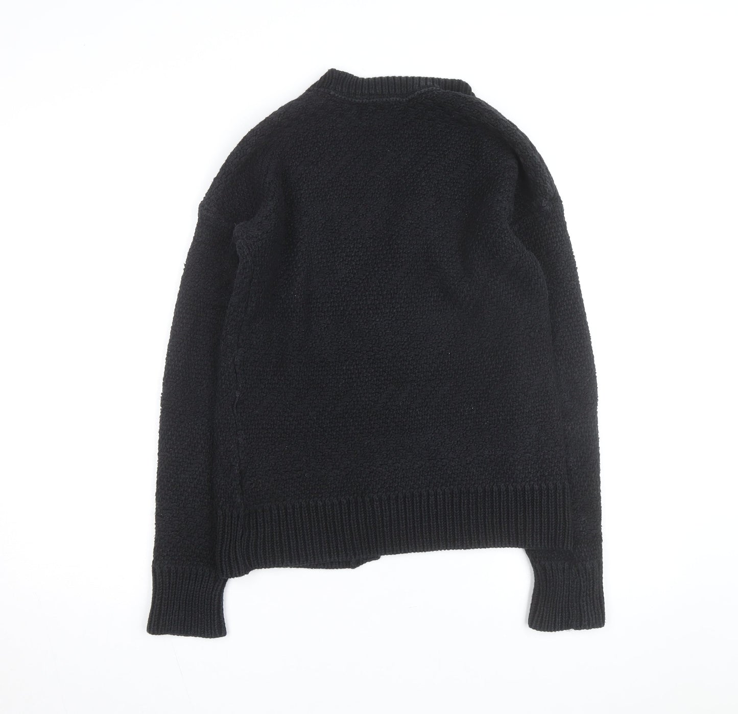 Banana Republic Women's Black Chunky Knit Wool Blend Cardigan S