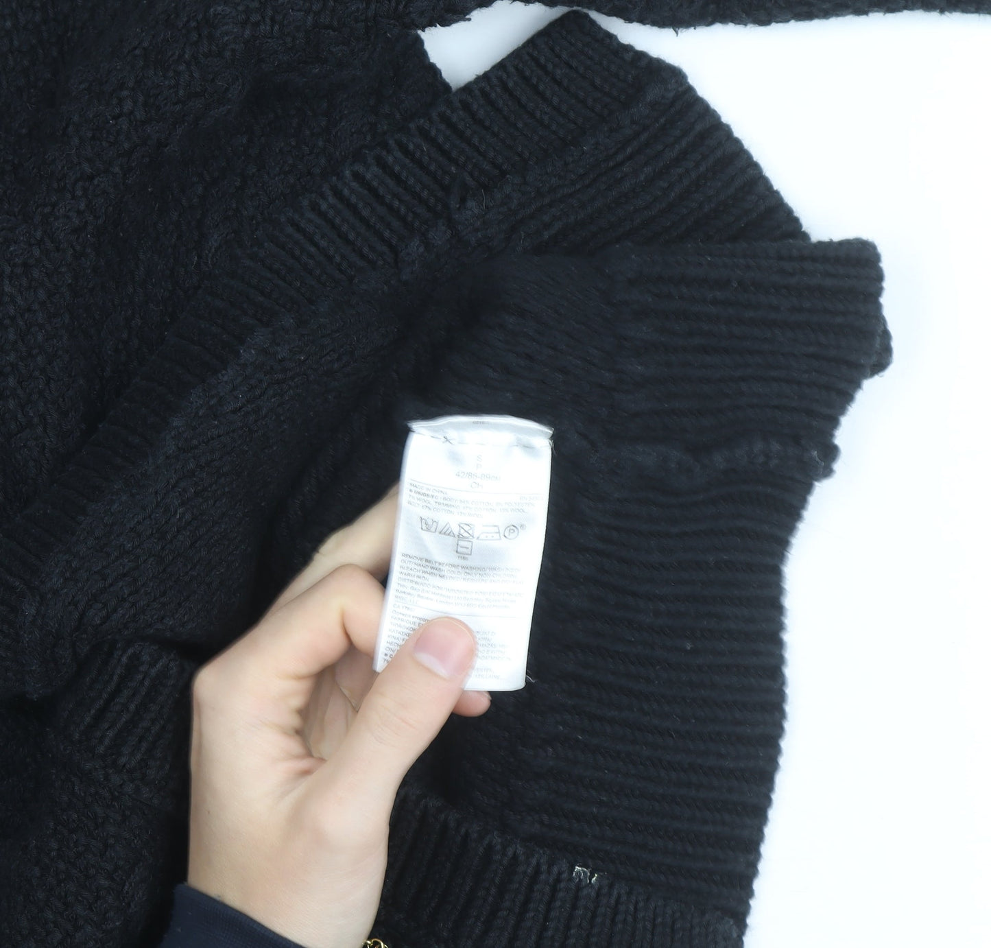 Banana Republic Women's Black Chunky Knit Wool Blend Cardigan S