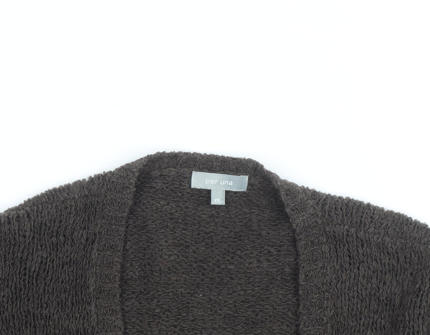 Marks and Spencer Per Una Women's Brown V-Neck Knit Cardigan M