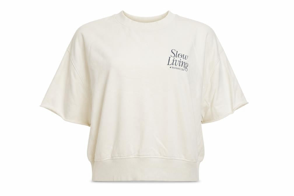Marks & Spencer Women Ivory Slow Living Pullover Sweatshirt L