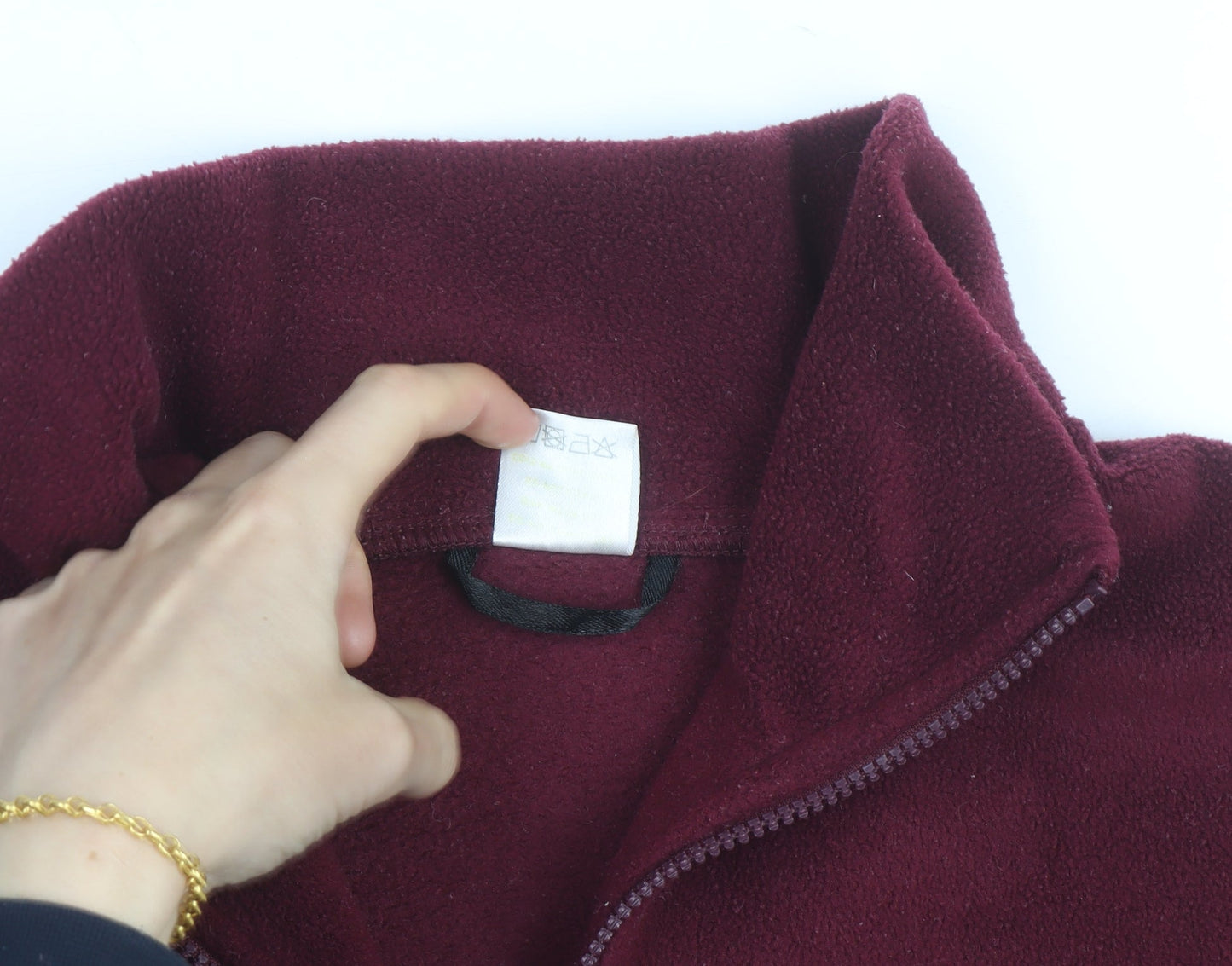 Geese & Gander Men's Burgundy Fleece Windbreaker Jacket Size L