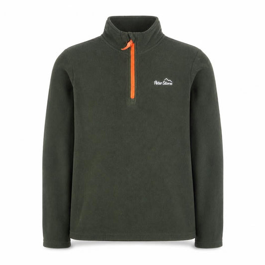 Peter Storm Boys Green 11-12 Years Fleece 1/4 Zip Sweatshirt