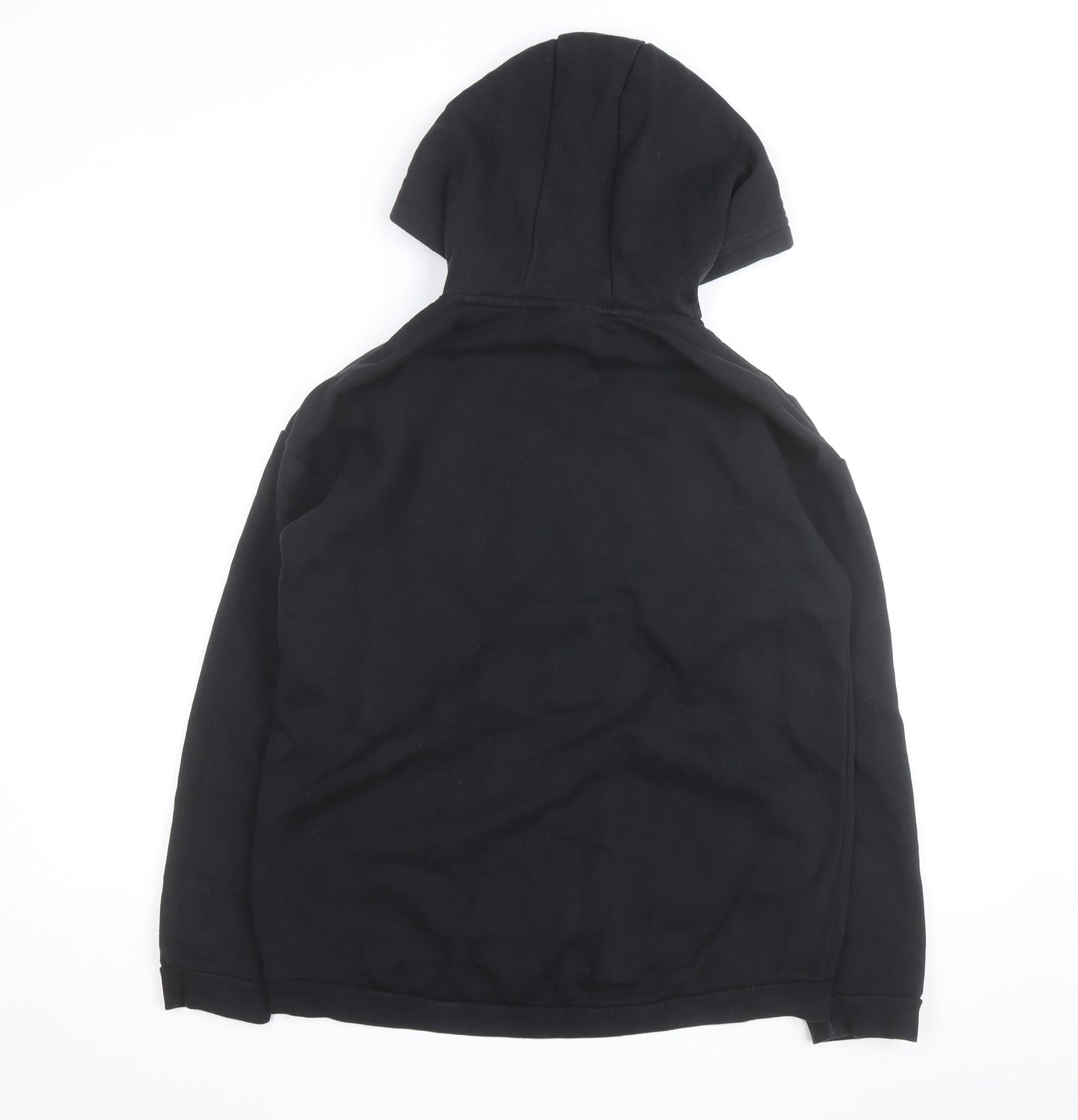 Adidas Womens Black Pullover Hoodie Size S Logo Graphic Hooded Sweatshirt