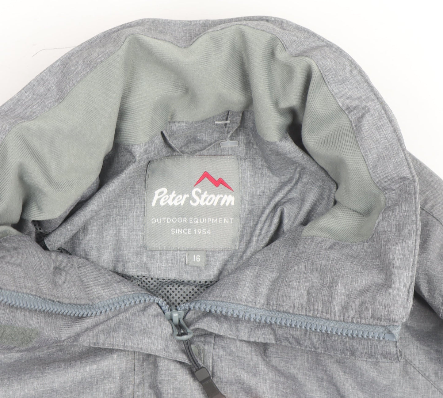 Peter Storm Men's Grey Waterproof Rain Jacket L 42in Hooded Outdoor Coat