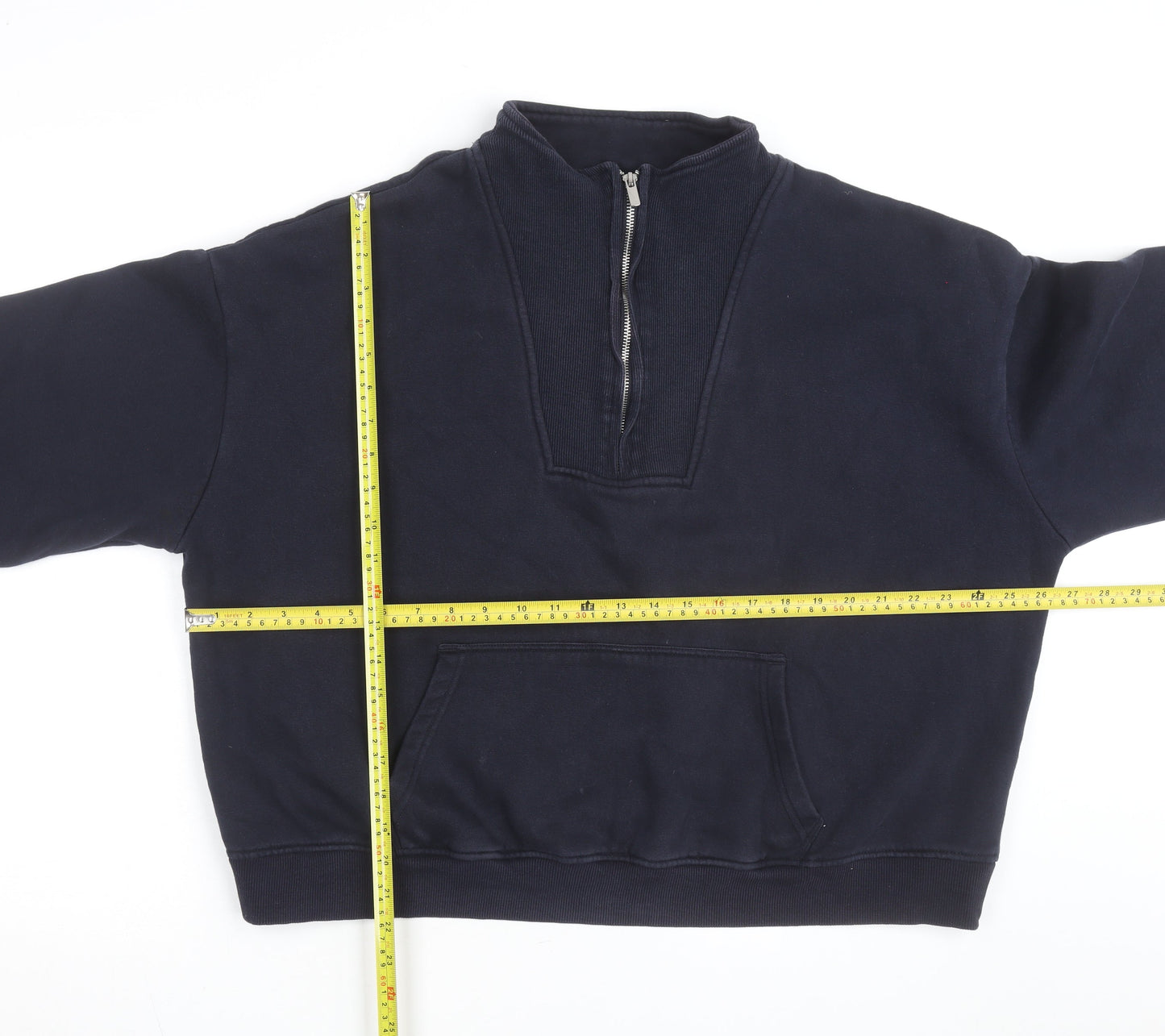 Next Men’s Blue 1/2 Zip Fleece Sweatshirt Size L Regular Fit