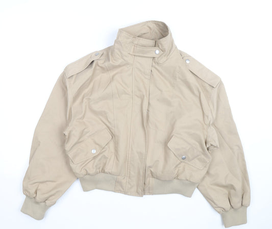 Marks and Spencer Men’s Beige Bomber Jacket M Cotton Blend