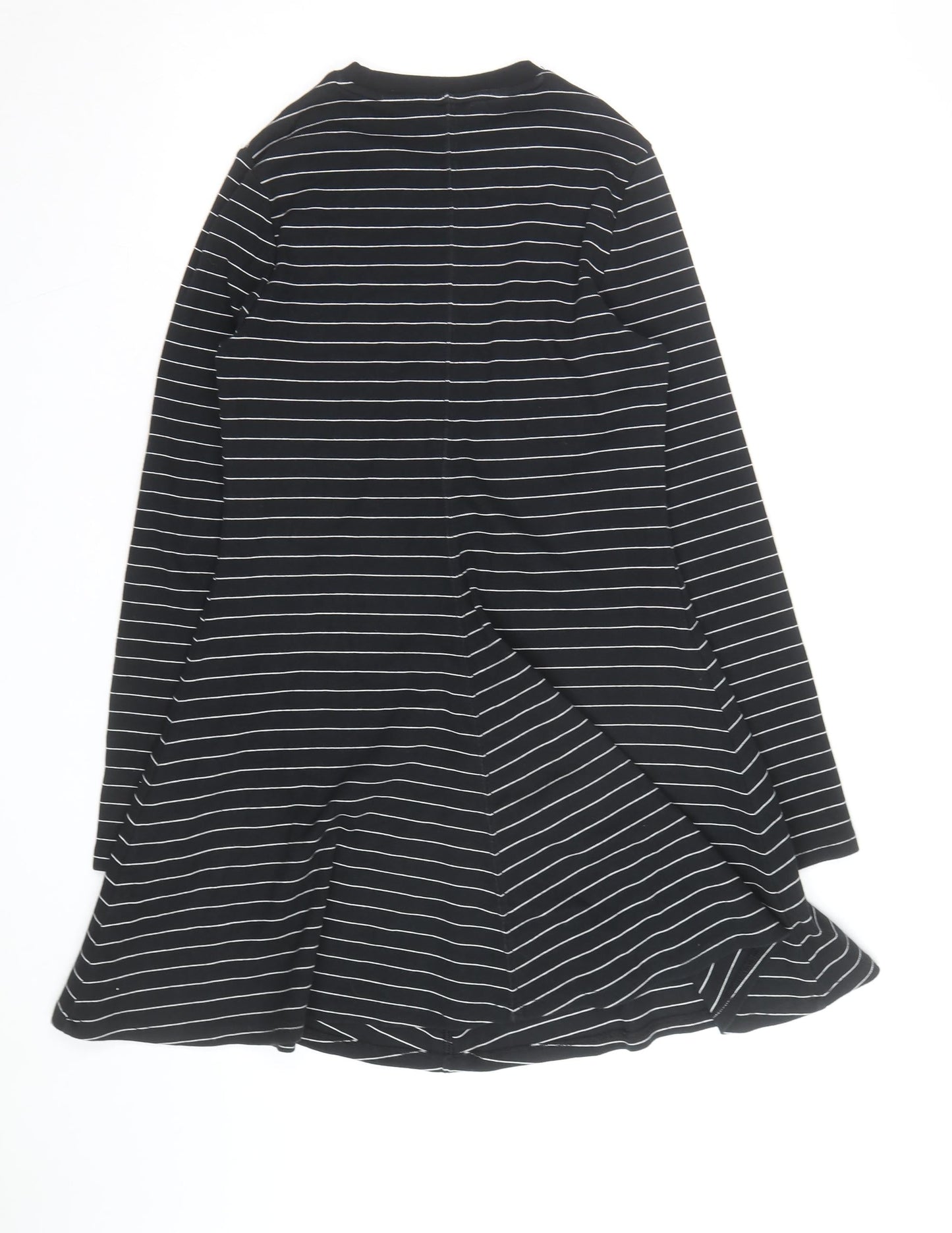 Marks and Spencer Women’s Black Striped Jersey A-Line Dress Size 12