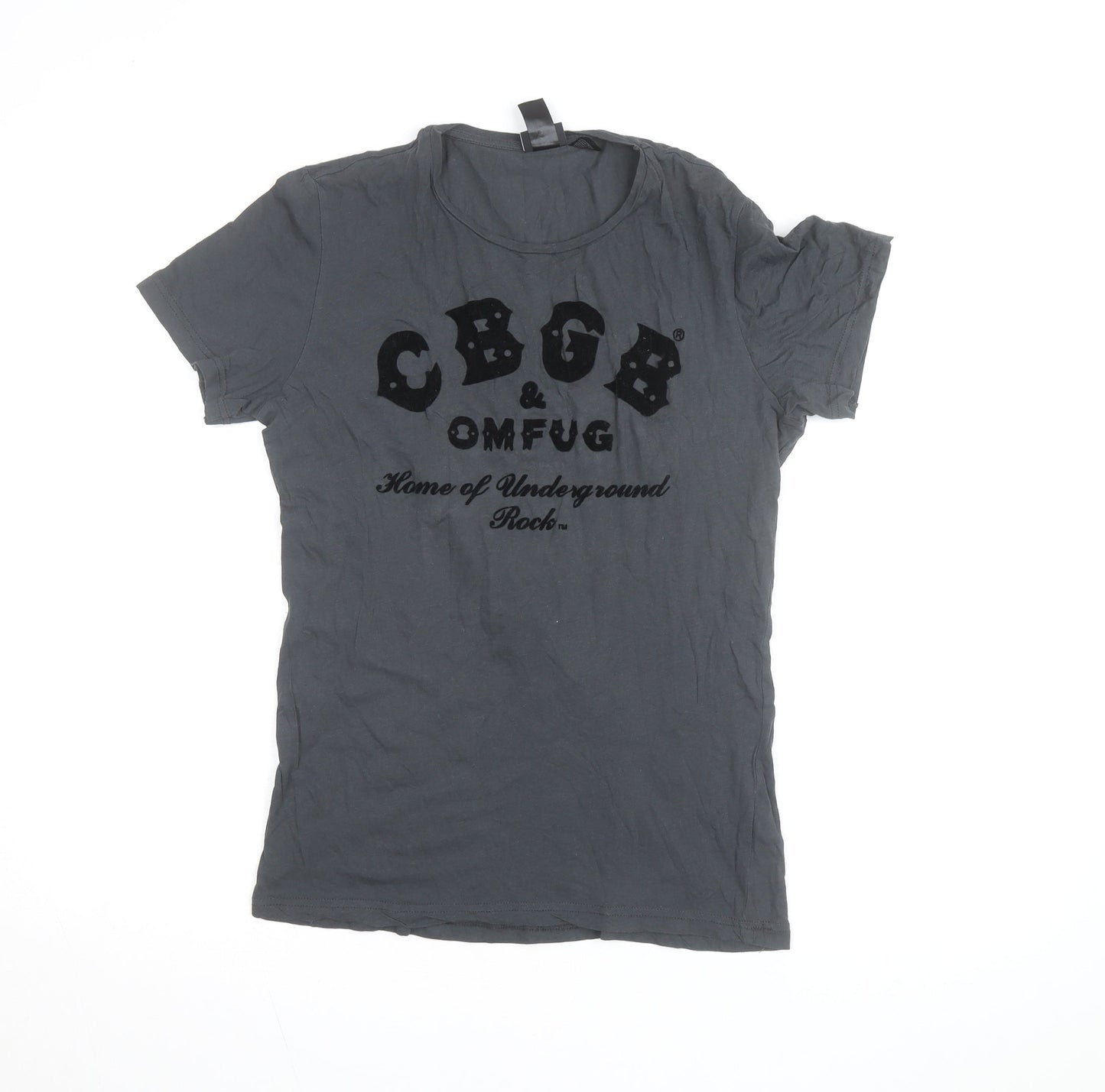 H&M Men's Grey CBGB Rock Graphic Short Sleeve Cotton T-Shirt Size S