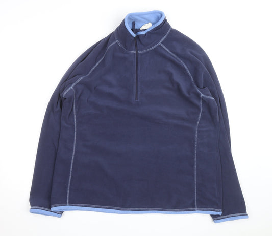 Mountain Warehouse Women Blue Fleece Pullover Sweatshirt UK 20