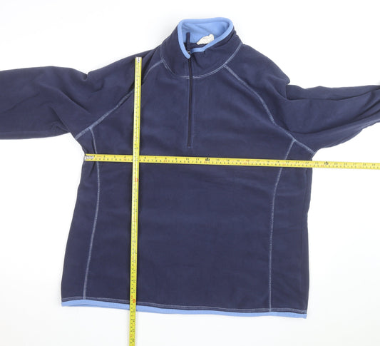 Mountain Warehouse Women Blue Fleece Pullover Sweatshirt UK 20