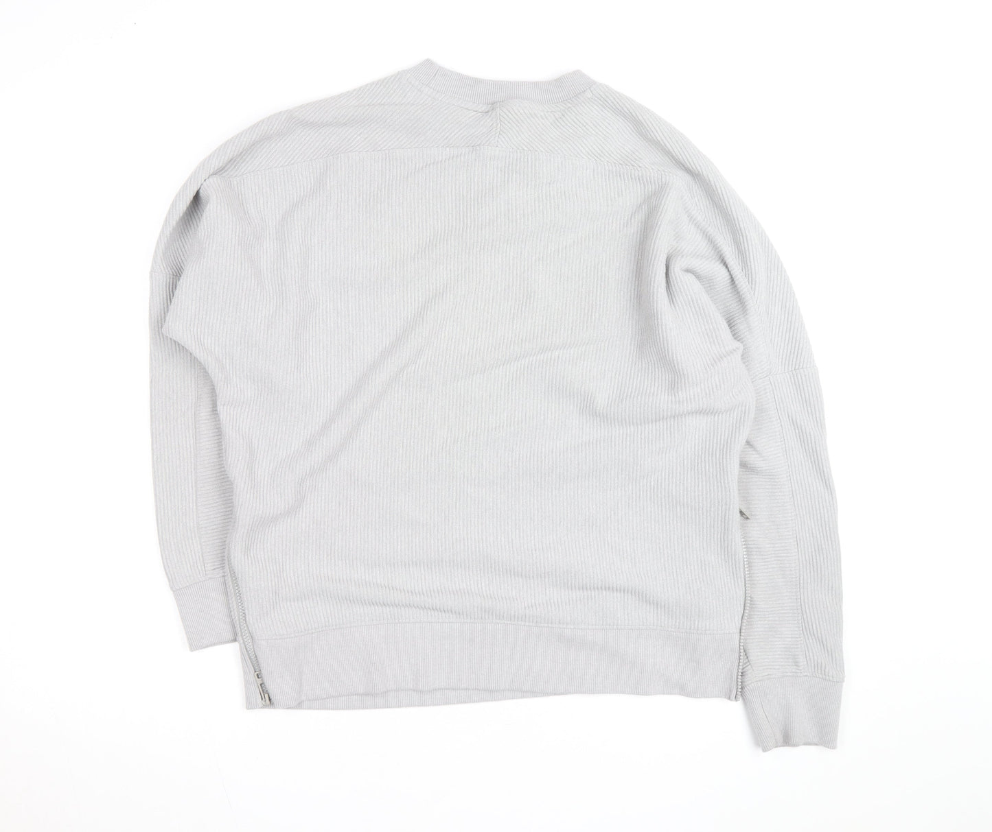 Under Armour Men's Grey Pullover Sweatshirt Size L Crew Neck Zip Detail
