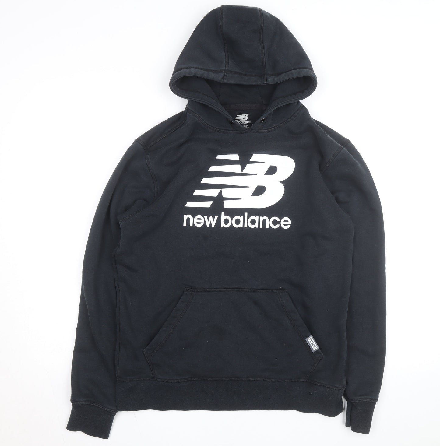 New Balance Men's Black Pullover Hoodie L Fleece Logo Sportswear