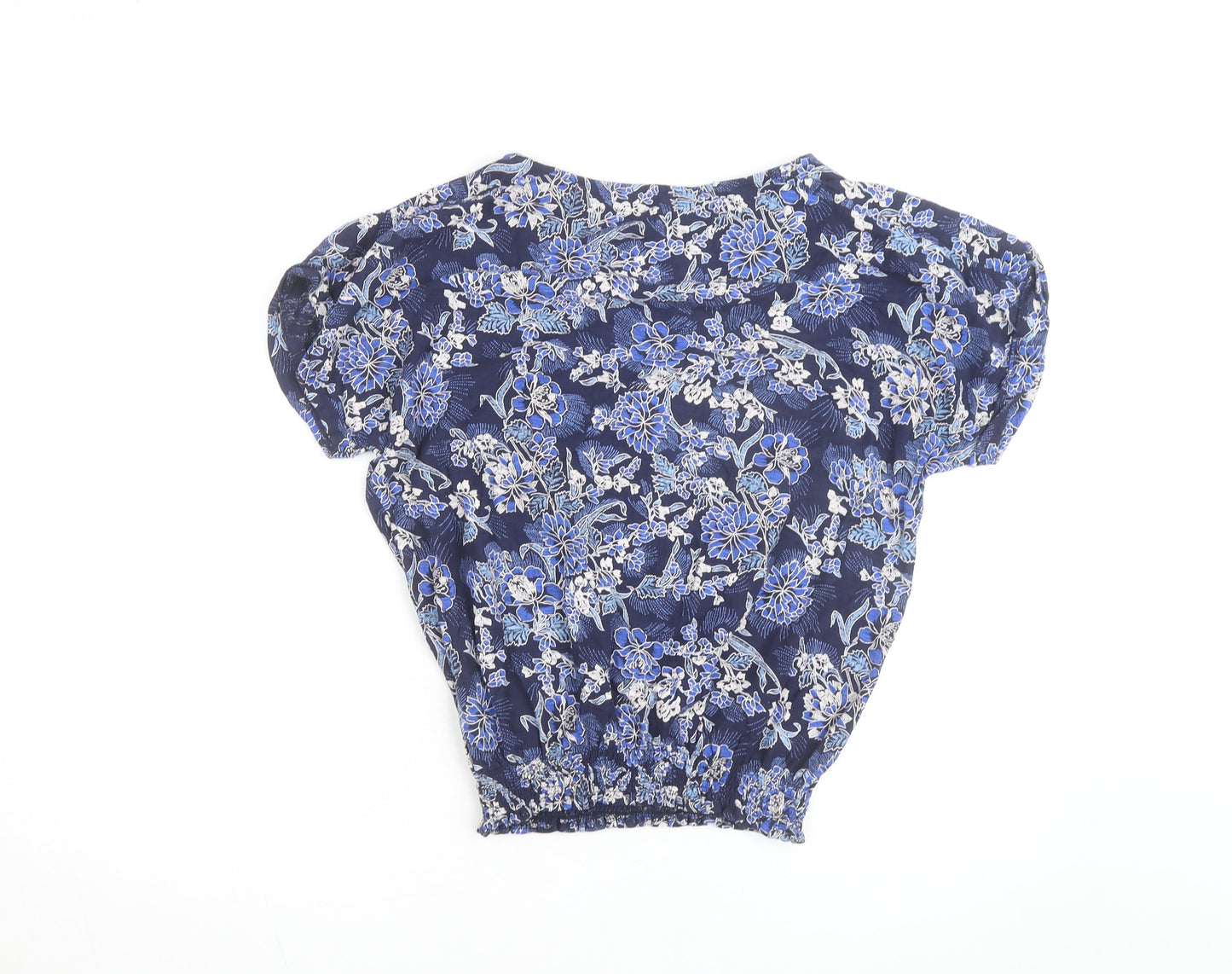 Principles Womens Blue Floral Tunic Blouse Size 10