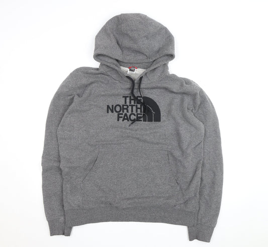The North Face Mens Grey Pullover Hoodie XL Logo Outdoor Sweatshirt