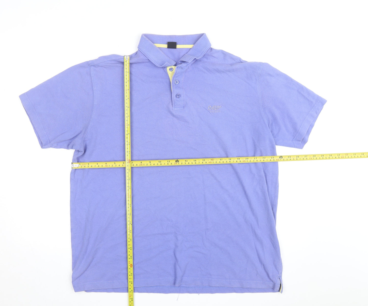Cotton Traders Men's Sky Blue Polo Shirt XL 100% Cotton Classic Fit