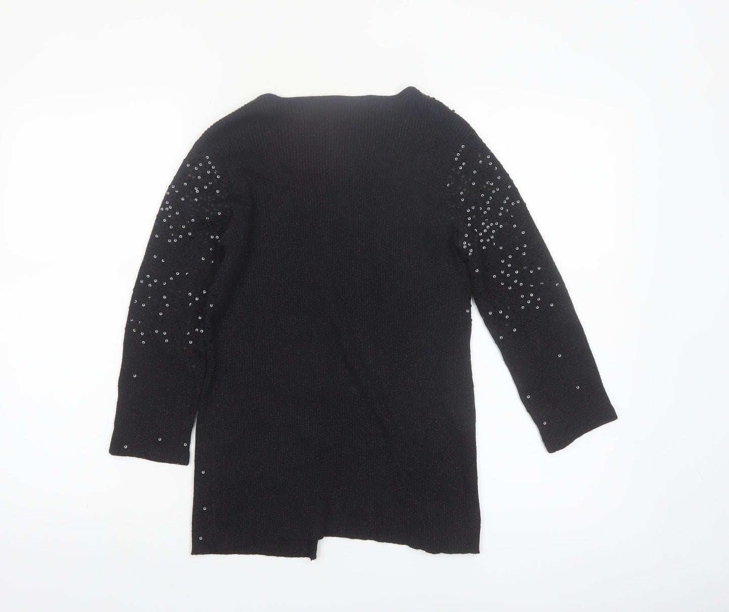 Lauren Michelle Women's Black Sequin Knit Cardigan M