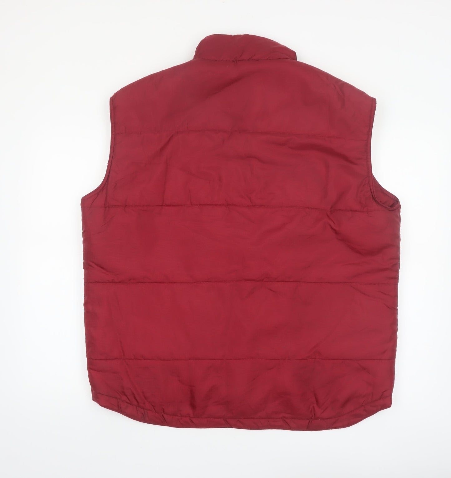 Basic Editions Men's Red Padded Bodywarmer Waistcoat Medium