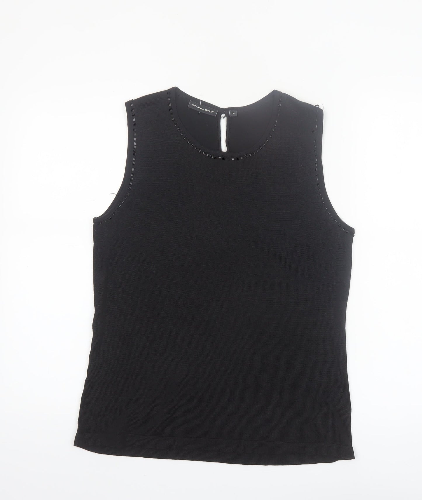 Twilfit Women's Black Cotton Viscose Tank Top L