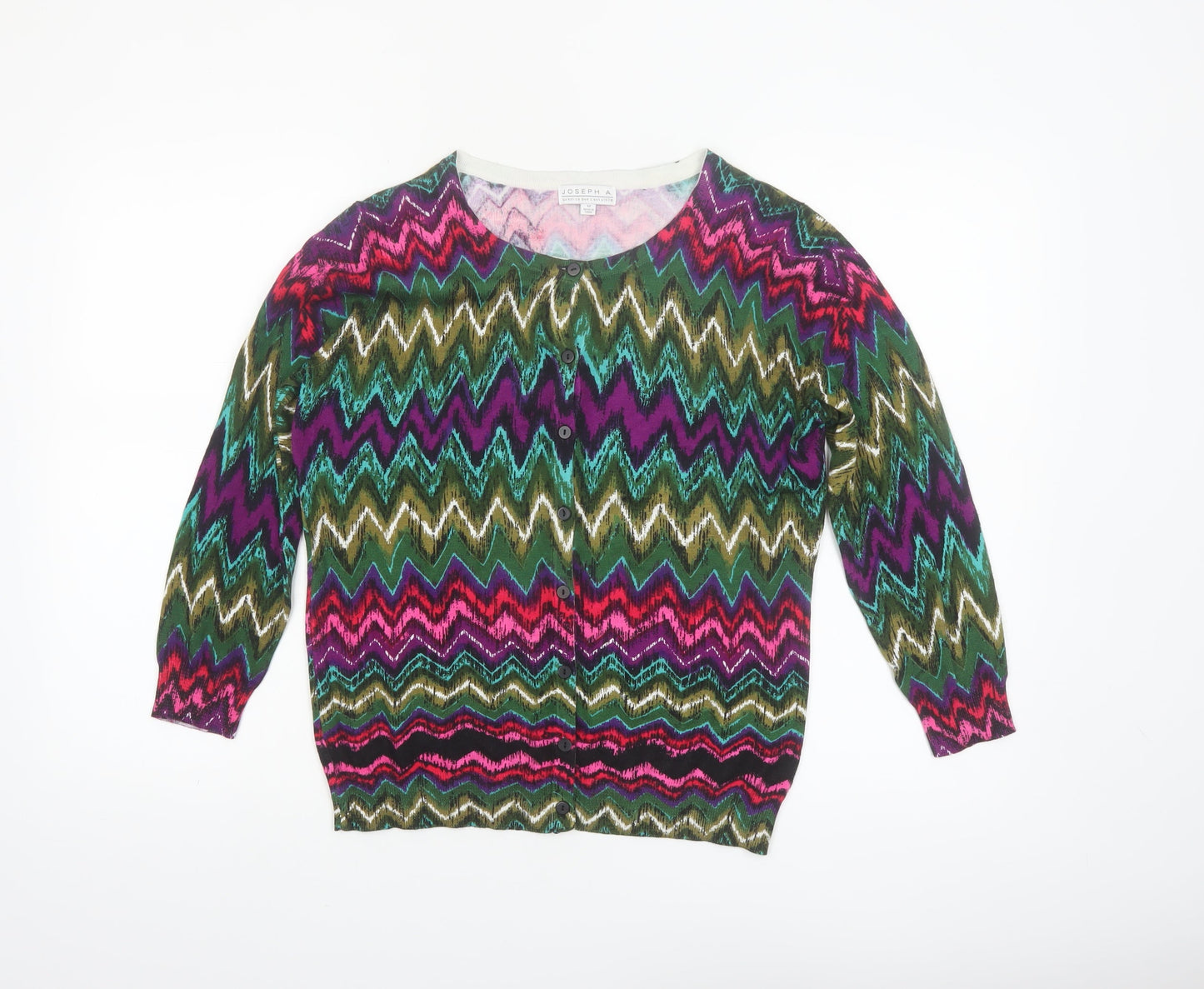Joseph A. Women’s Multicoloured M Geometric Knit Cardigan